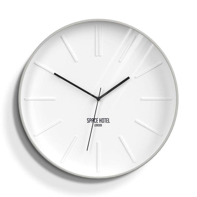 Space Hotel Sci-Fi Sid Wall Clock - White - Modern Quests