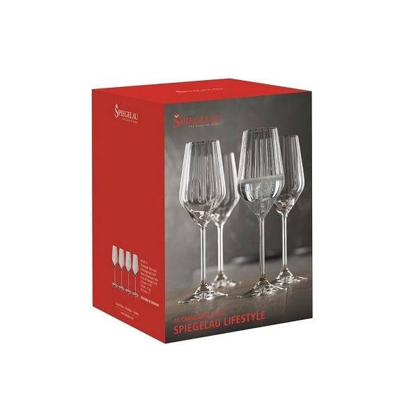 Spiegelau Lifestyle Champagne Glasses, Set of 4 - Modern Quests