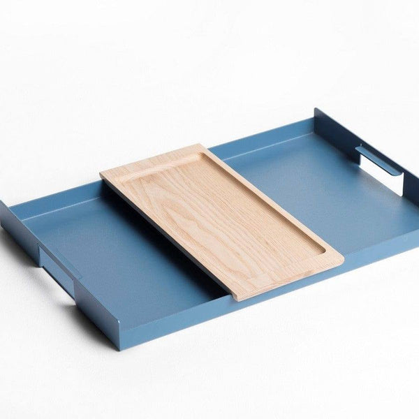 SPIN Flint Serving Tray, Large - Blue