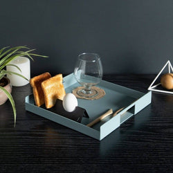 SPIN Flint Serving Tray, Small - Blue Grey - Modern Quests