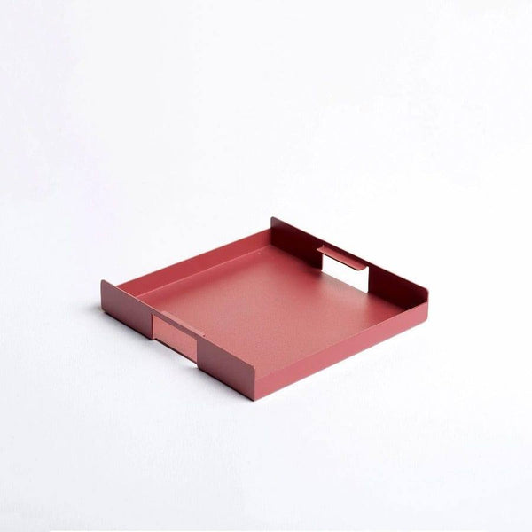 SPIN Flint Serving Tray, Small - Brick Red - Modern Quests
