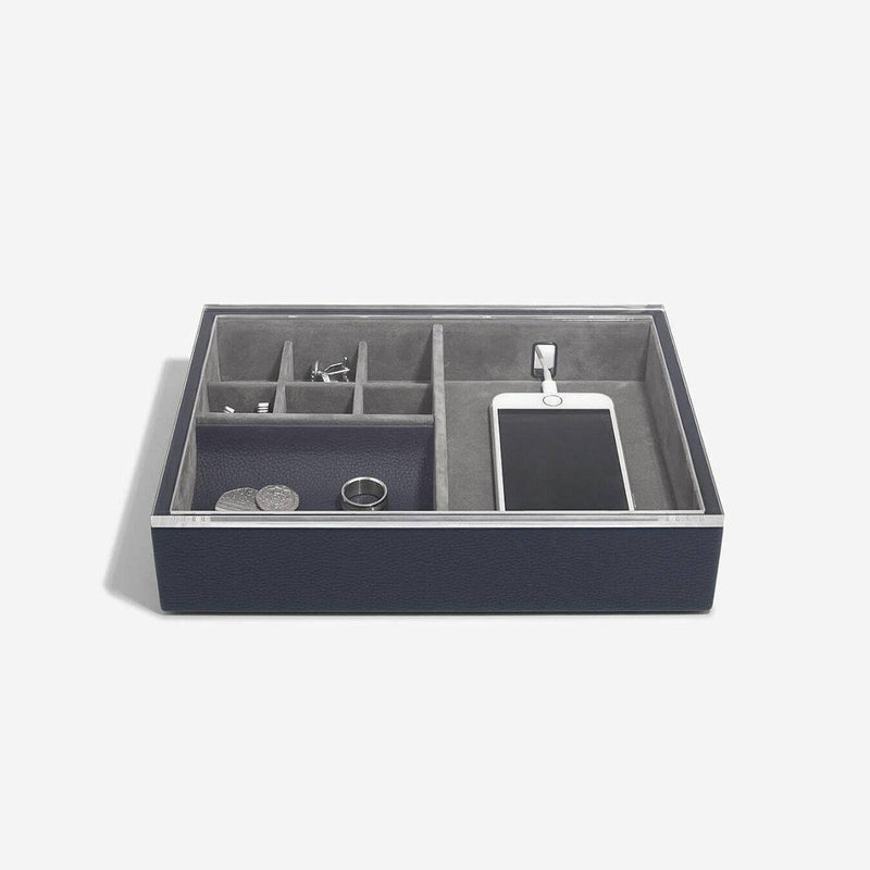 STACKERS London Desk Valet With Acrylic Lid - Navy - Modern Quests