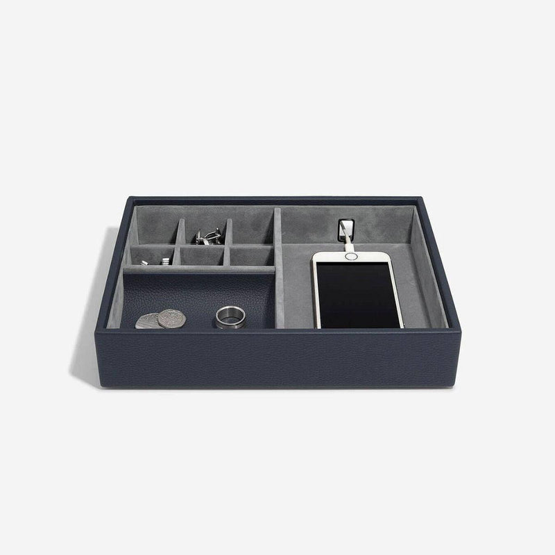 STACKERS London Desk Valet With Acrylic Lid - Navy - Modern Quests