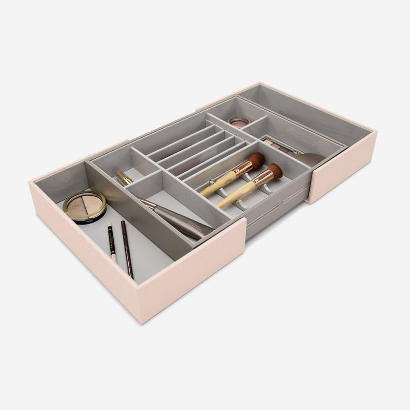 STACKERS London Expandable In-Drawer Makeup Organizer - Blush Pink - Modern Quests