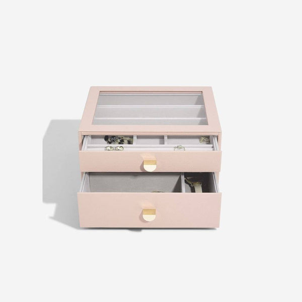 STACKERS London Jewellery Box Double Drawers Medium - Blush - Modern Quests