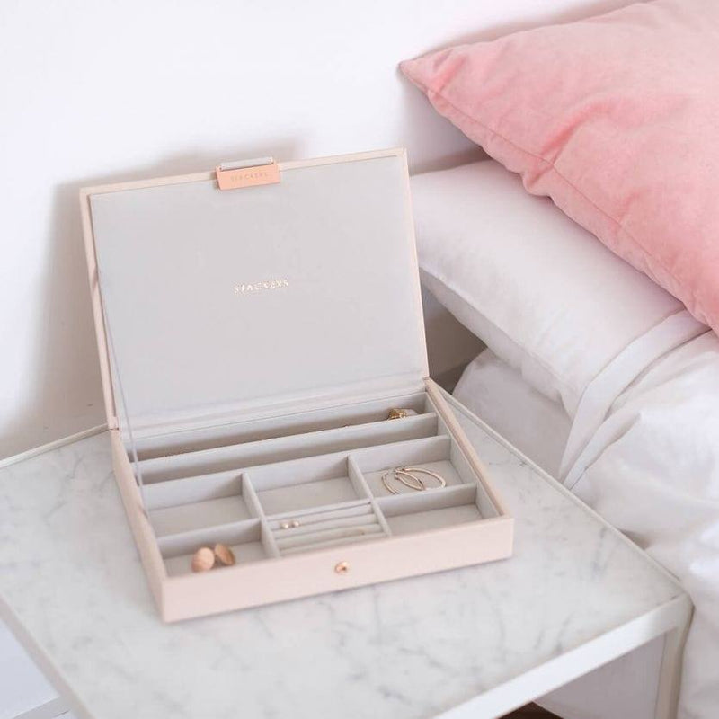 STACKERS London Jewellery Box with Lid Medium - Blush Pink - Modern Quests