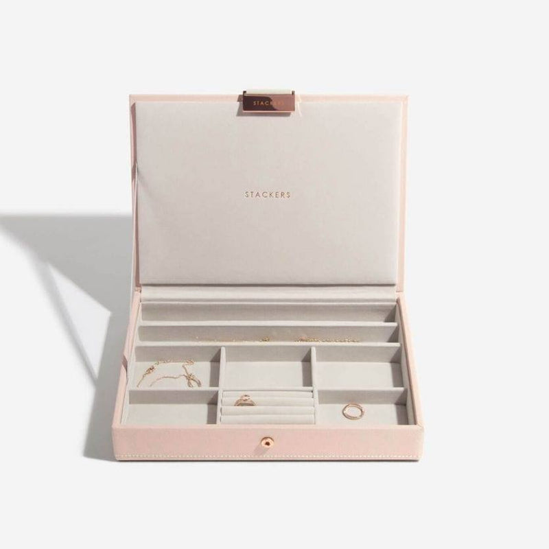 STACKERS London Jewellery Box with Lid Medium - Blush Pink - Modern Quests
