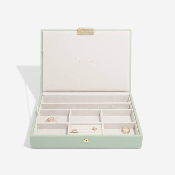 STACKERS London Jewellery Box with Lid Medium - Sage Green - Modern Quests