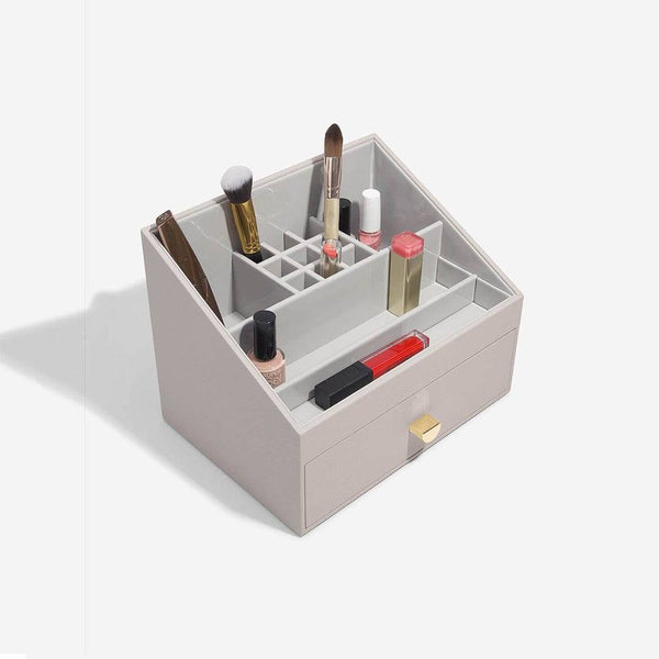 STACKERS London Makeup Organizer With Drawer - Taupe - Modern Quests
