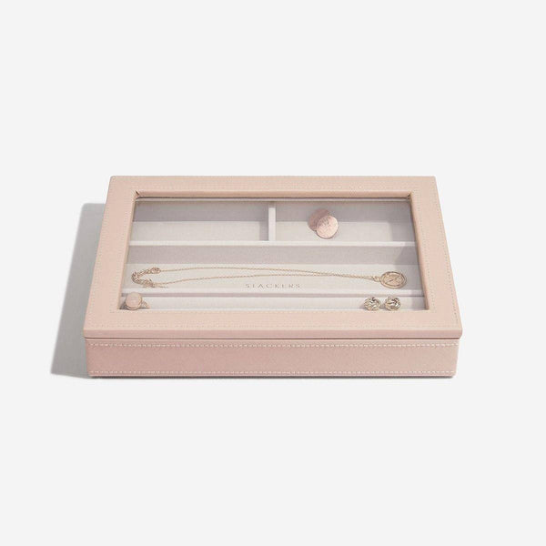 STACKERS London Rings & Accessories Box with Glass Lid - Blush Pink - Modern Quests