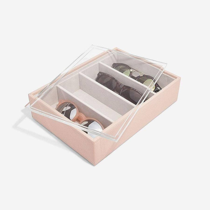 STACKERS London Sunglasses Box with Acrylic Lid - Blush Pink - Modern Quests