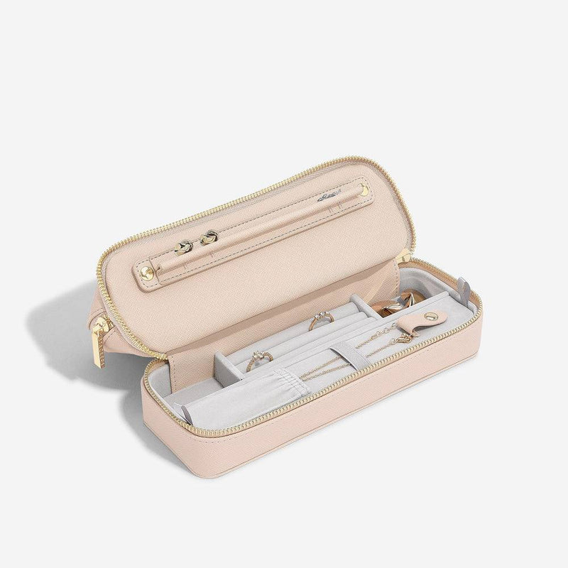 STACKERS London Travel Cosmetic & Jewellery Bag - Blush Pink