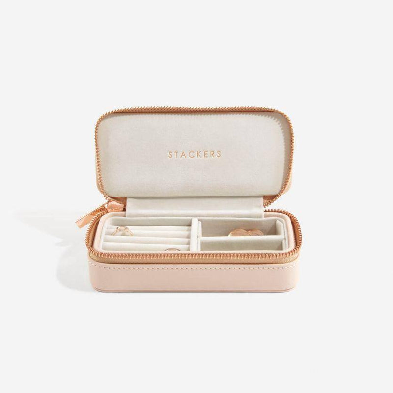 STACKERS London Travel Jewellery Pouch Medium - Blush Pink - Modern Quests