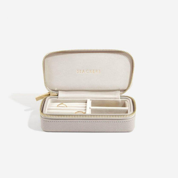 STACKERS London Travel Jewellery Pouch Medium - Taupe - Modern Quests