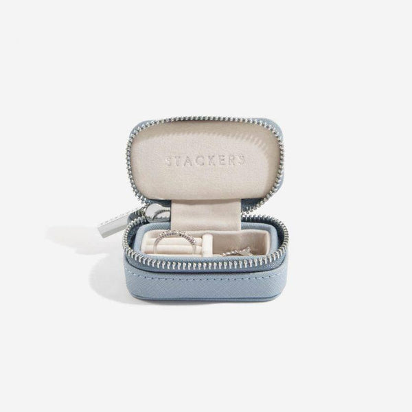 STACKERS London Travel Jewellery Pouch Small - Dusky Blue - Modern Quests