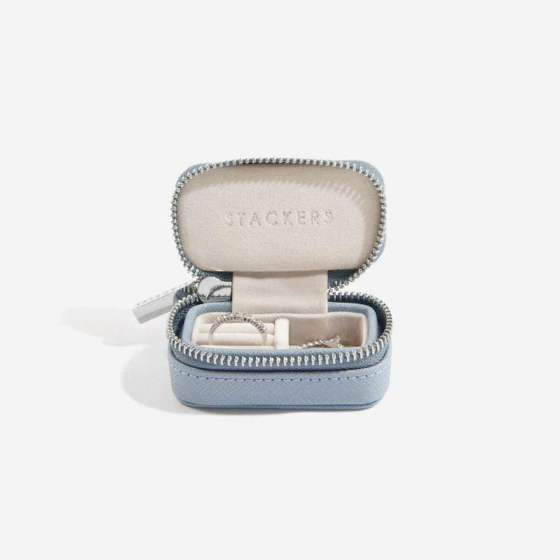 STACKERS London Travel Jewellery Pouch Small - Dusky Blue