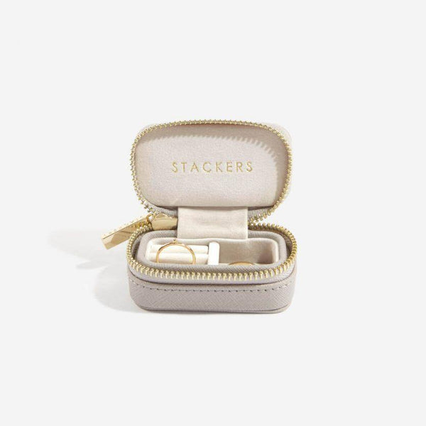 STACKERS London Travel Jewellery Pouch Small - Taupe - Modern Quests