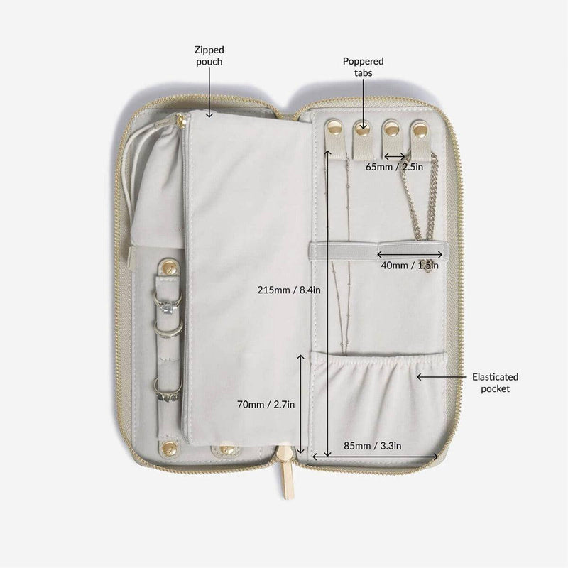 STACKERS London Travel Jewellery Roll Medium - Oatmeal - Modern Quests