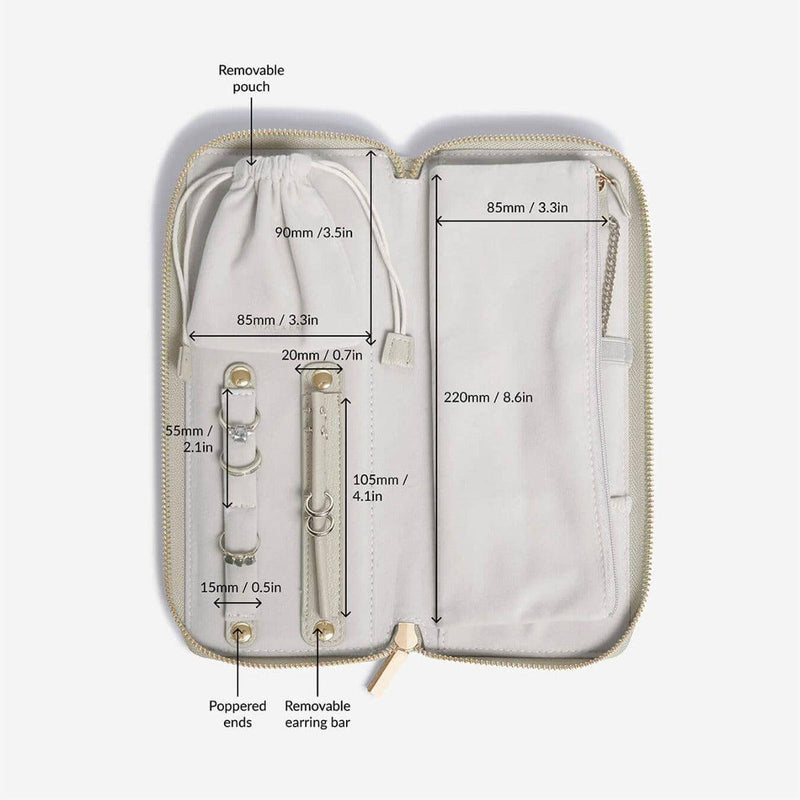 STACKERS London Travel Jewellery Roll Medium - Oatmeal - Modern Quests