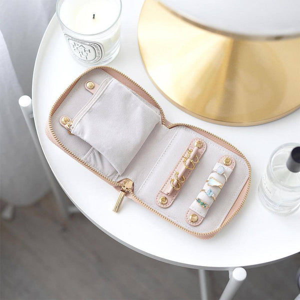 STACKERS London Travel Jewellery Roll Small - Blush Pink - Modern Quests