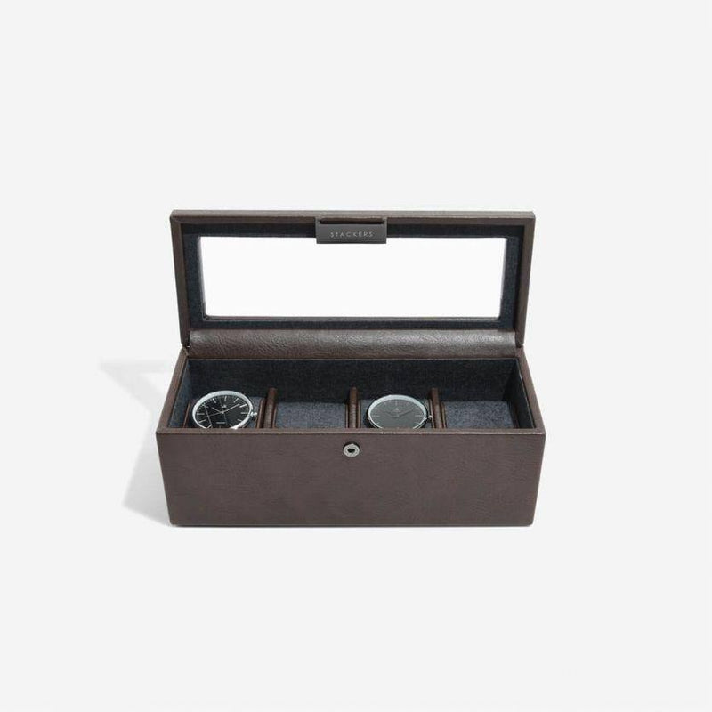STACKERS London Watch Box 4-piece - Brown - Modern Quests