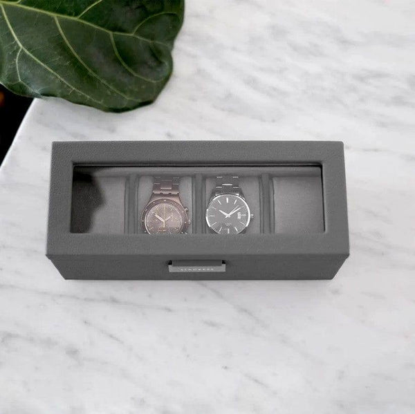 STACKERS London Watch Box 4-piece - Slate Grey - Modern Quests
