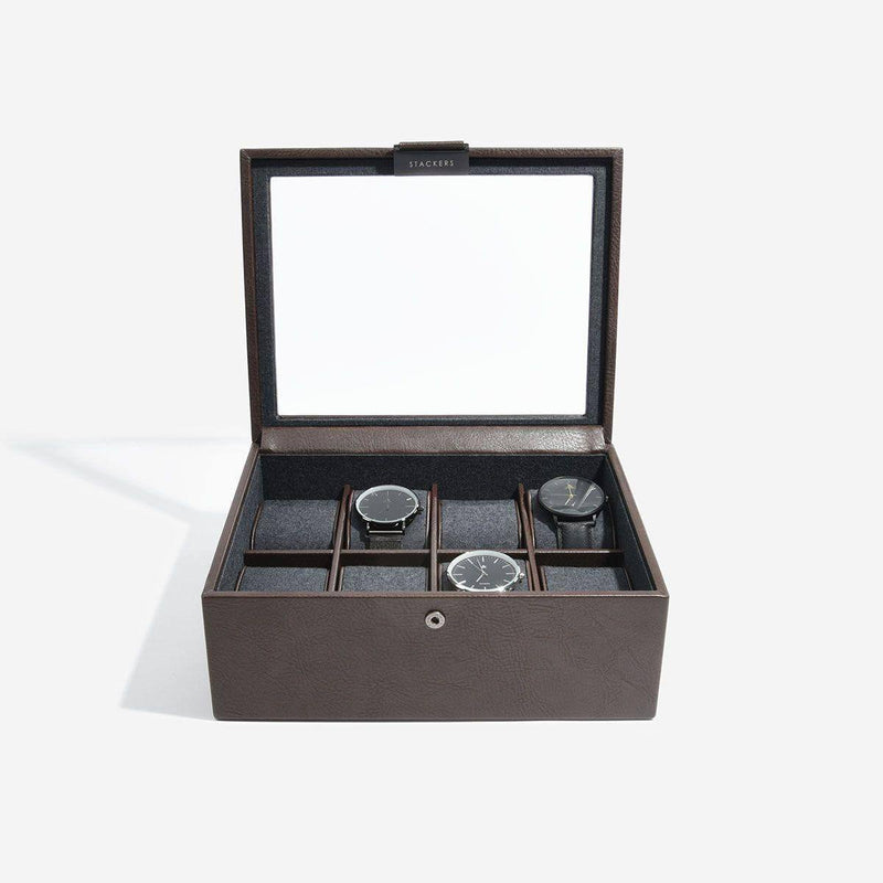 STACKERS London Watch Box 8-Piece - Brown - Modern Quests