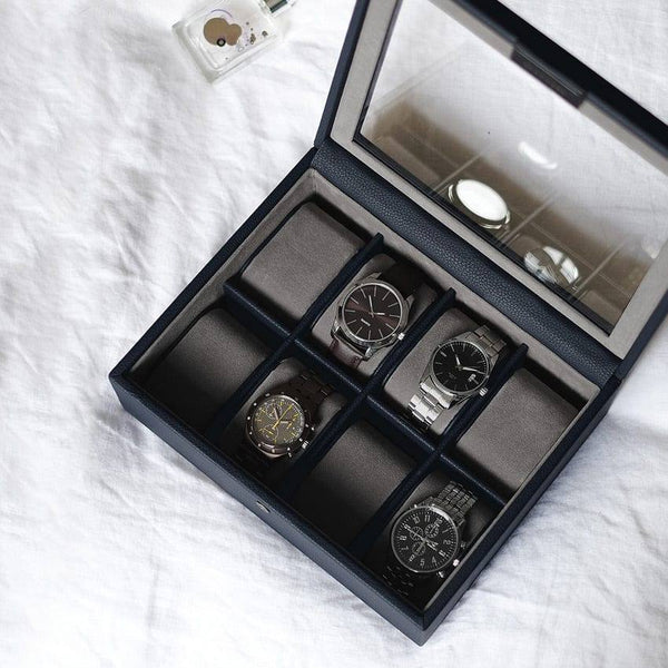 STACKERS London Watch Box 8-piece - Navy - Modern Quests