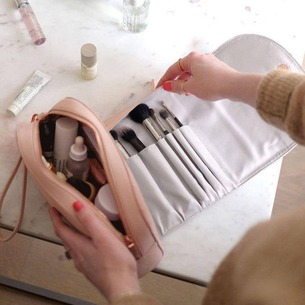STACKERS London Wrap Around Make-up Bag - Blush Pink