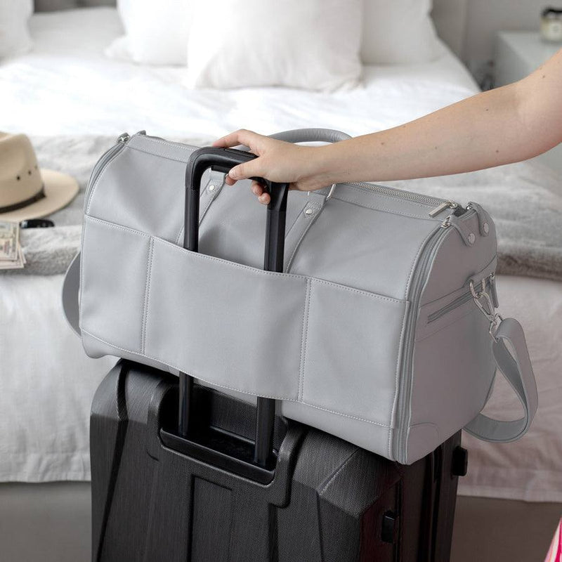 STACKERS London Zipped Travel Bag - Pebble Grey