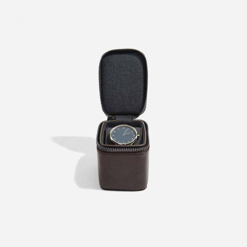 STACKERS London Zipped Watch Case Single - Brown - Modern Quests