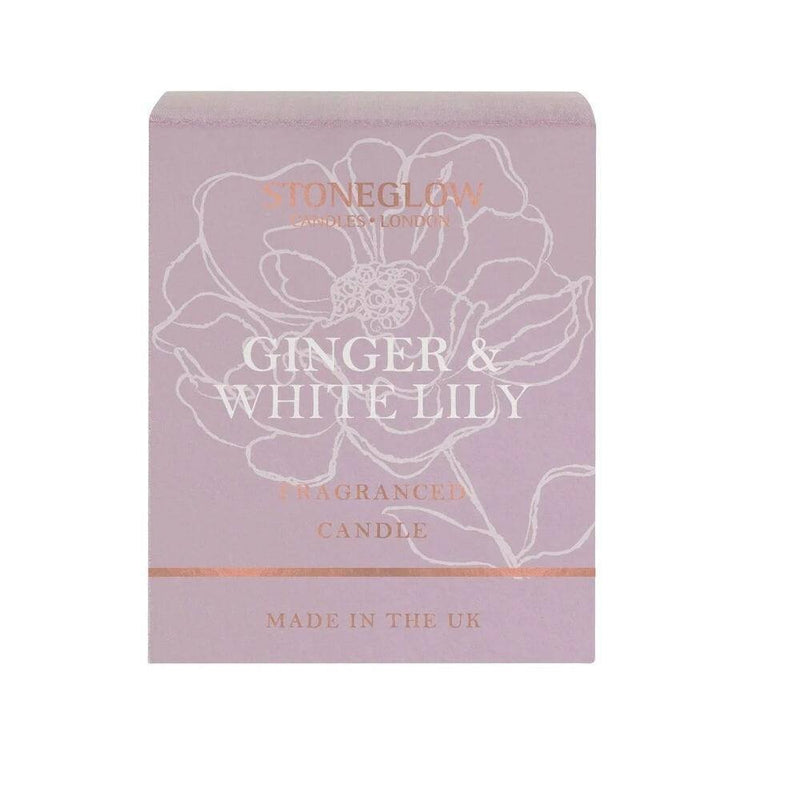 Stoneglow London Day Flower Candle - Ginger & White Lily - Modern Quests