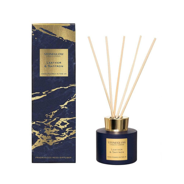 Stoneglow London Luna Reed Diffuser - Leather and Saffron - Modern Quests