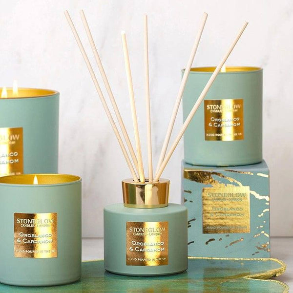 Stoneglow London Luna Reed Diffuser - Oroblanco and Cardamon - Modern Quests