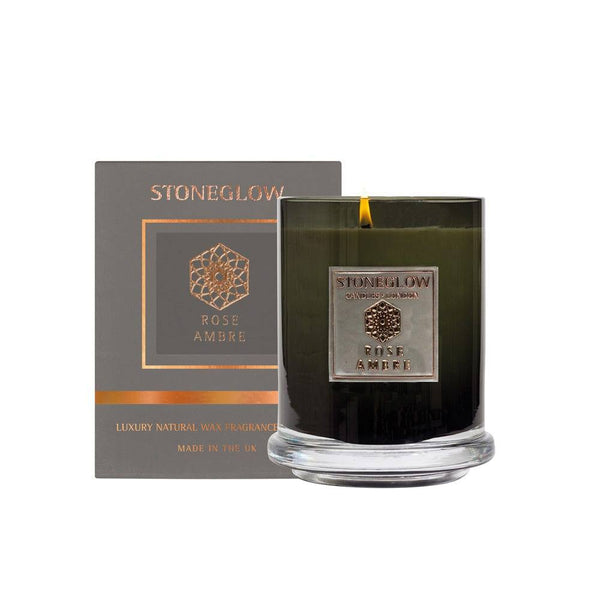 Stoneglow London Metallique Collection Candle - Rose Ambre
