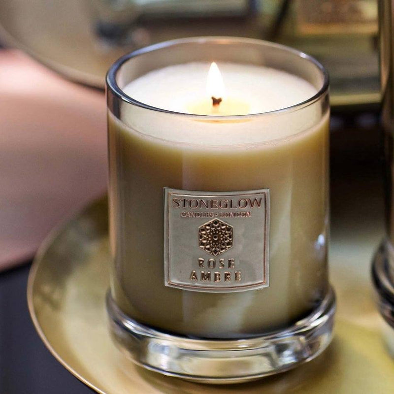 Stoneglow London Metallique Collection Candle - Rose Ambre - Modern Quests