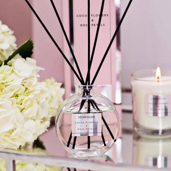 Stoneglow London Modern Classics Reed Diffuser - Cocoa Flowers & Rose Petals - Modern Quests