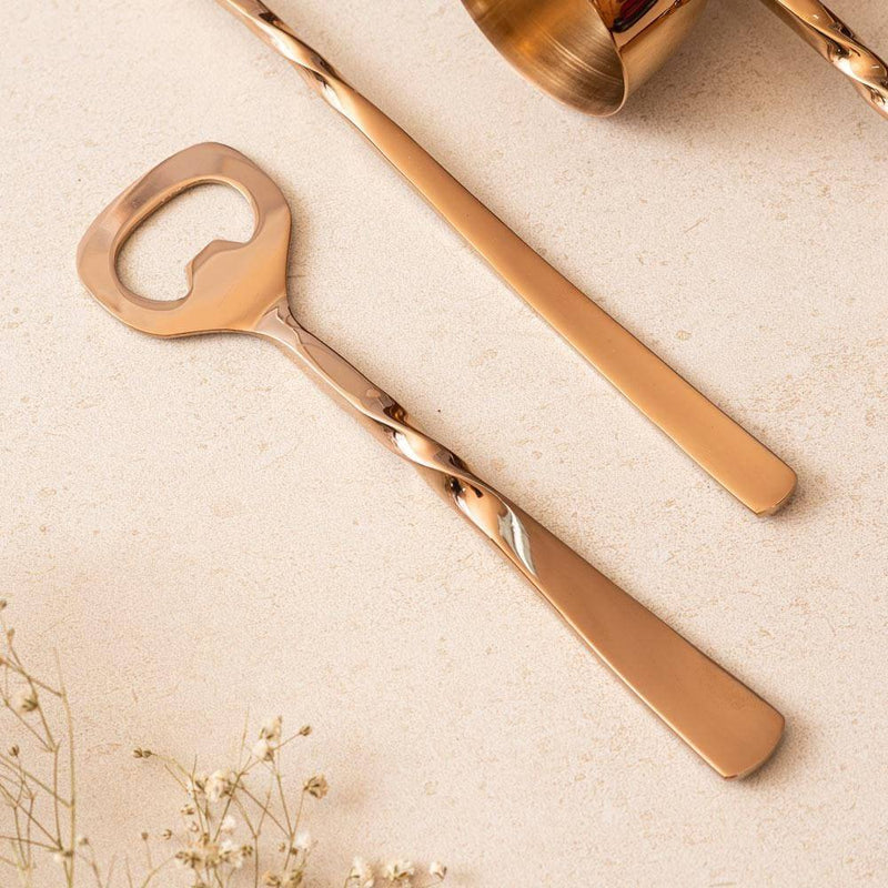 The Decor Remedy Bar Tool Set - Twisted Bronze - Modern Quests