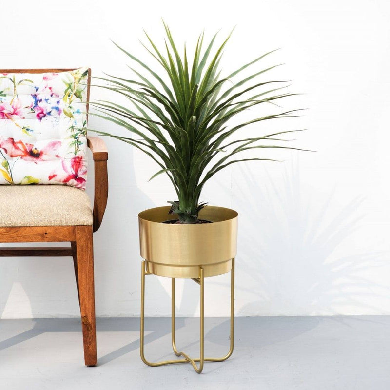 The Decor Remedy Indoor Metal Planter - Champagne Gold - Modern Quests
