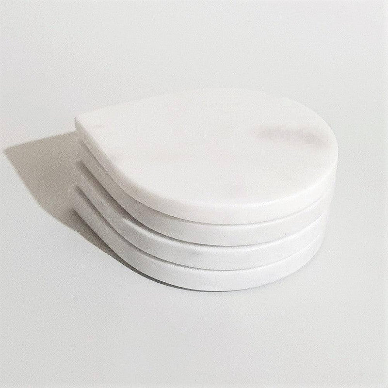 The Handicraft Street Drop Marble Coasters, Set of 4 - Modern Quests