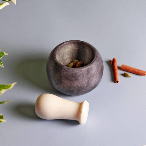The Handicraft Street Duo Marble Mortar and Pestle Set - Modern Quests