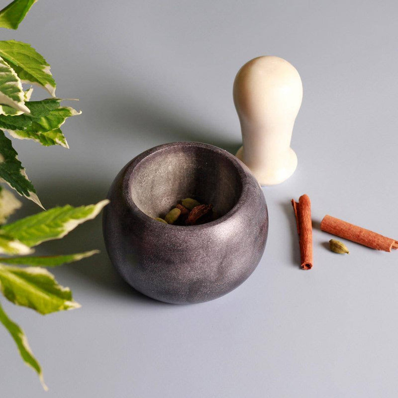 The Handicraft Street Duo Marble Mortar and Pestle Set - Modern Quests