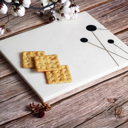 The Handicraft Street Elena Marble Cheese Board Medium - Black Gold - Modern Quests