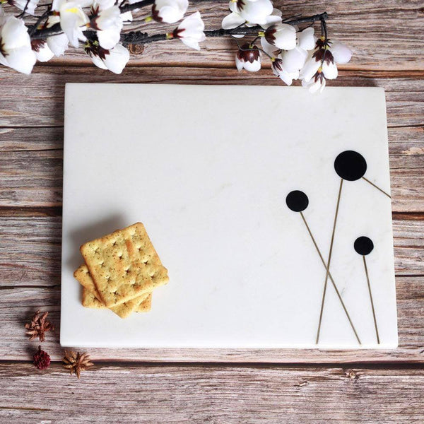 The Handicraft Street Elena Marble Cheese Board Medium - Black Gold