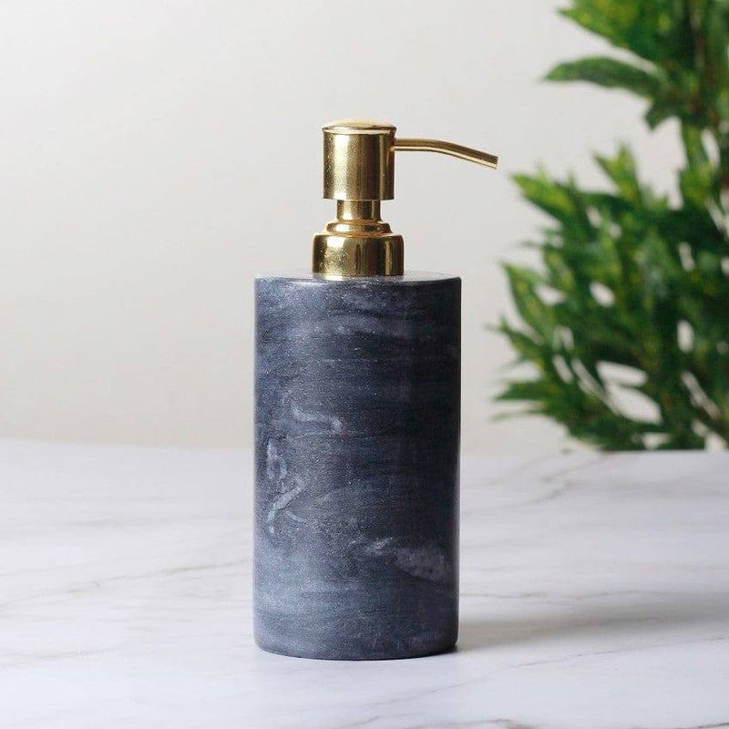 The Handicraft Street Marble Soap Dispenser - Black Swirl - Modern Quests