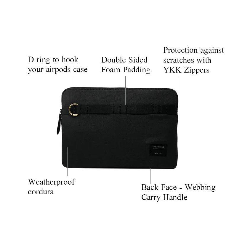 The Postbox Ace Laptop Sleeve - Charcoal 15 to 16 Inches