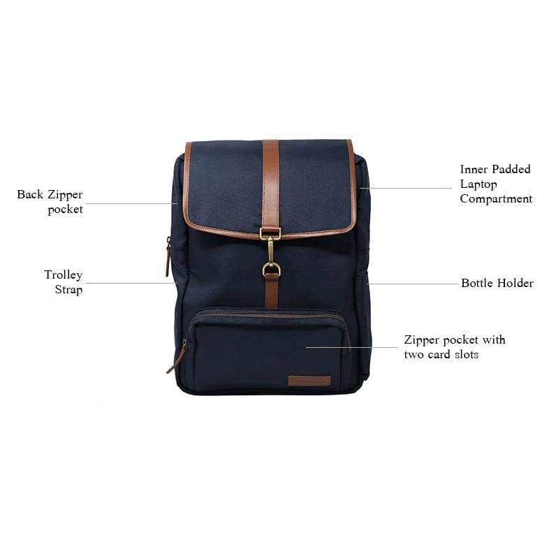 The Postbox Alton Backpack - Oxford Blue - Modern Quests