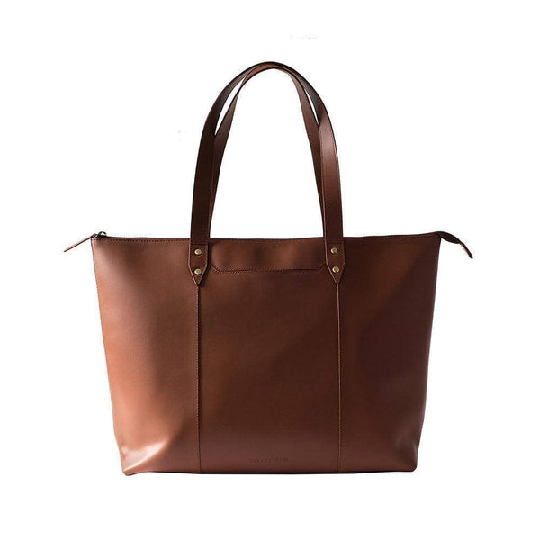 The Postbox Cece Leather Tote - Classic Tan - Modern Quests