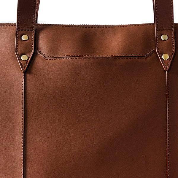 The Postbox Cece Leather Tote - Classic Tan