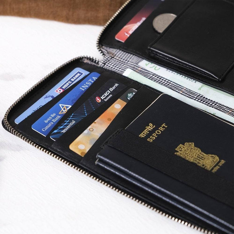 The Postbox Drift Passport Wallet - Black - Modern Quests
